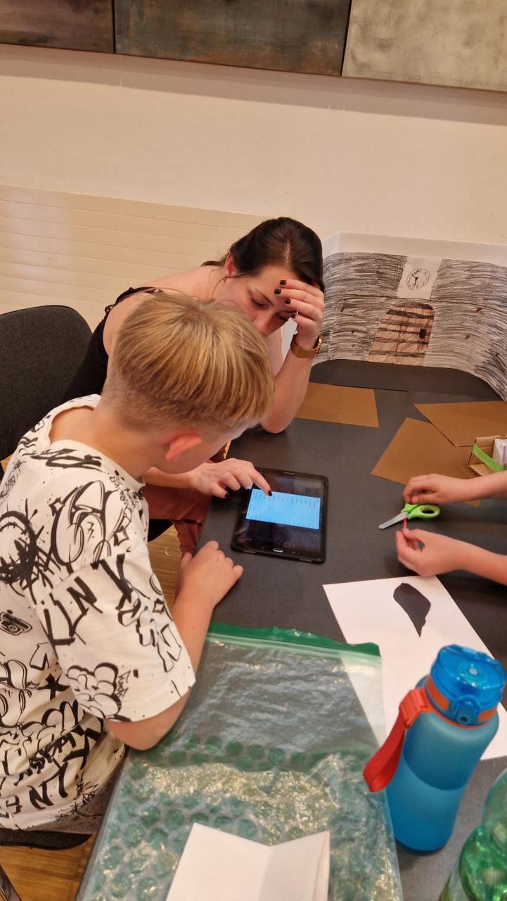 Arbeit mit dem Tablet